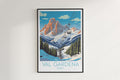 val gardena travel poster hanged on the wall italy