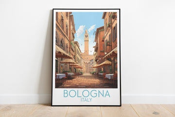 bologna travel poster on the ground italy