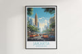 jakarta travel poster hanged on the wall indonesia