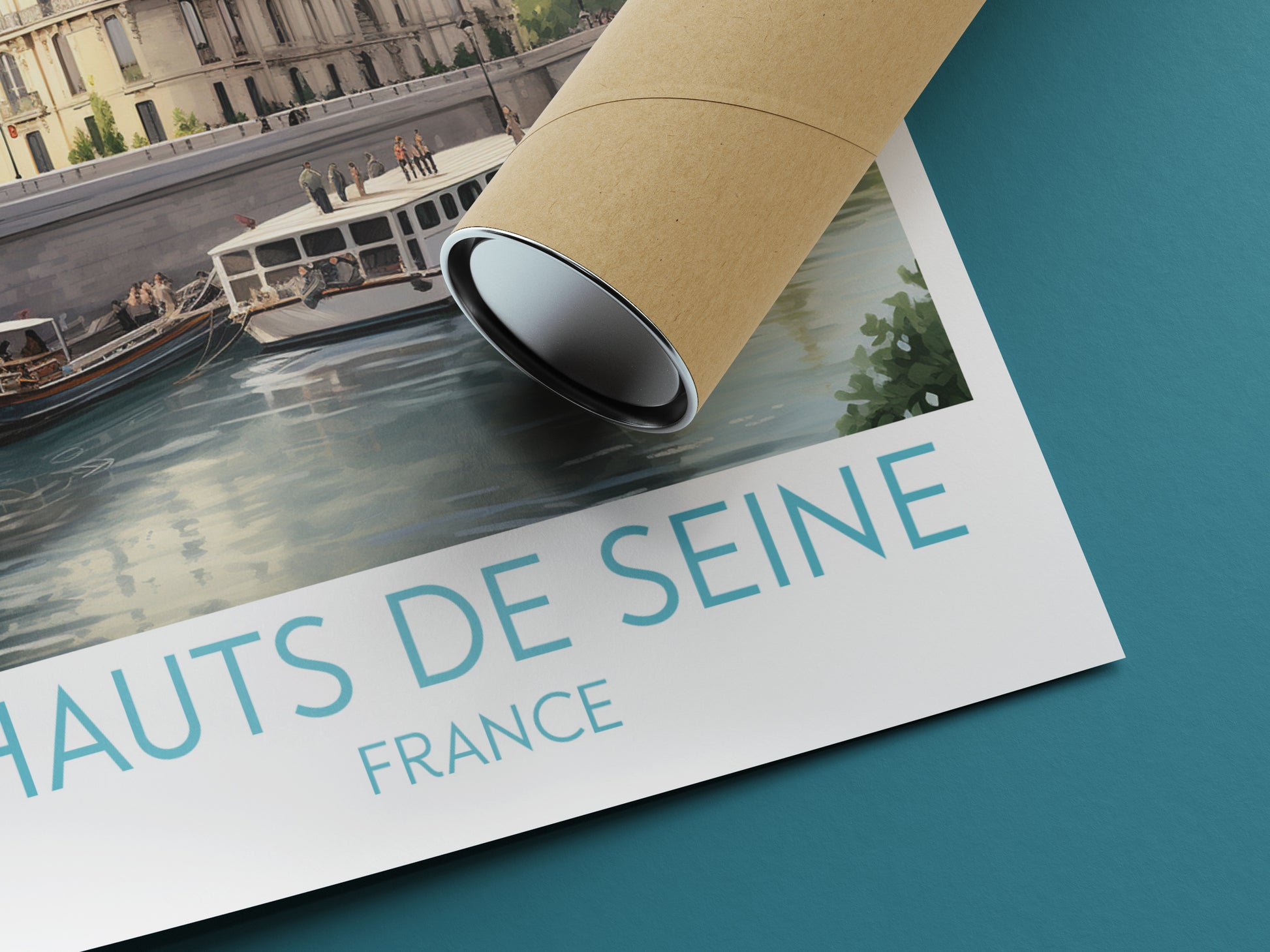 hauts de seine travel poster rolled france