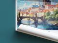 prague travel poster roll up czech republic