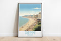 dieppe travel poster on the ground france