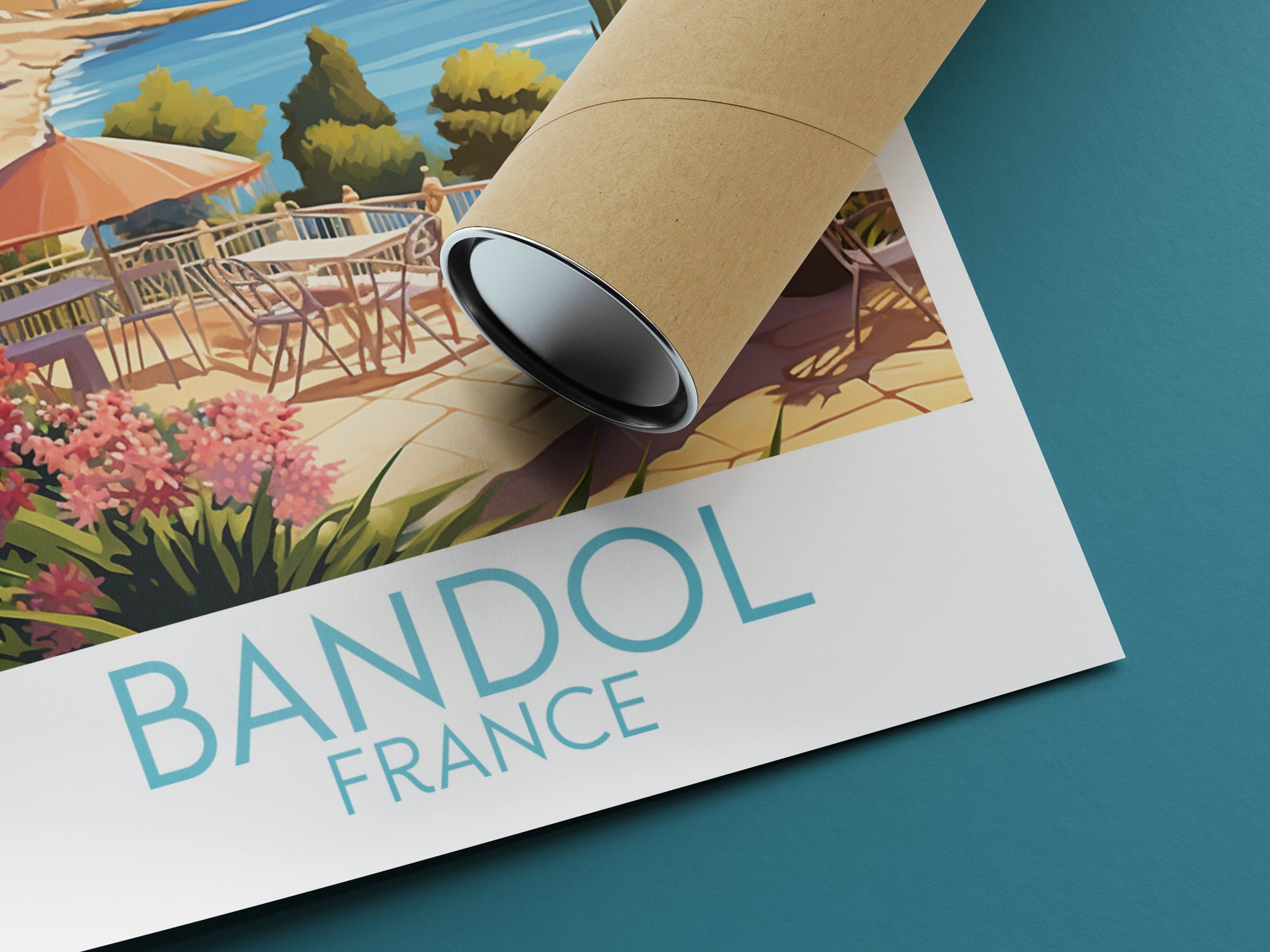 bandol travel poster rolled france