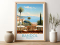 bandol travel poster for kitchen france