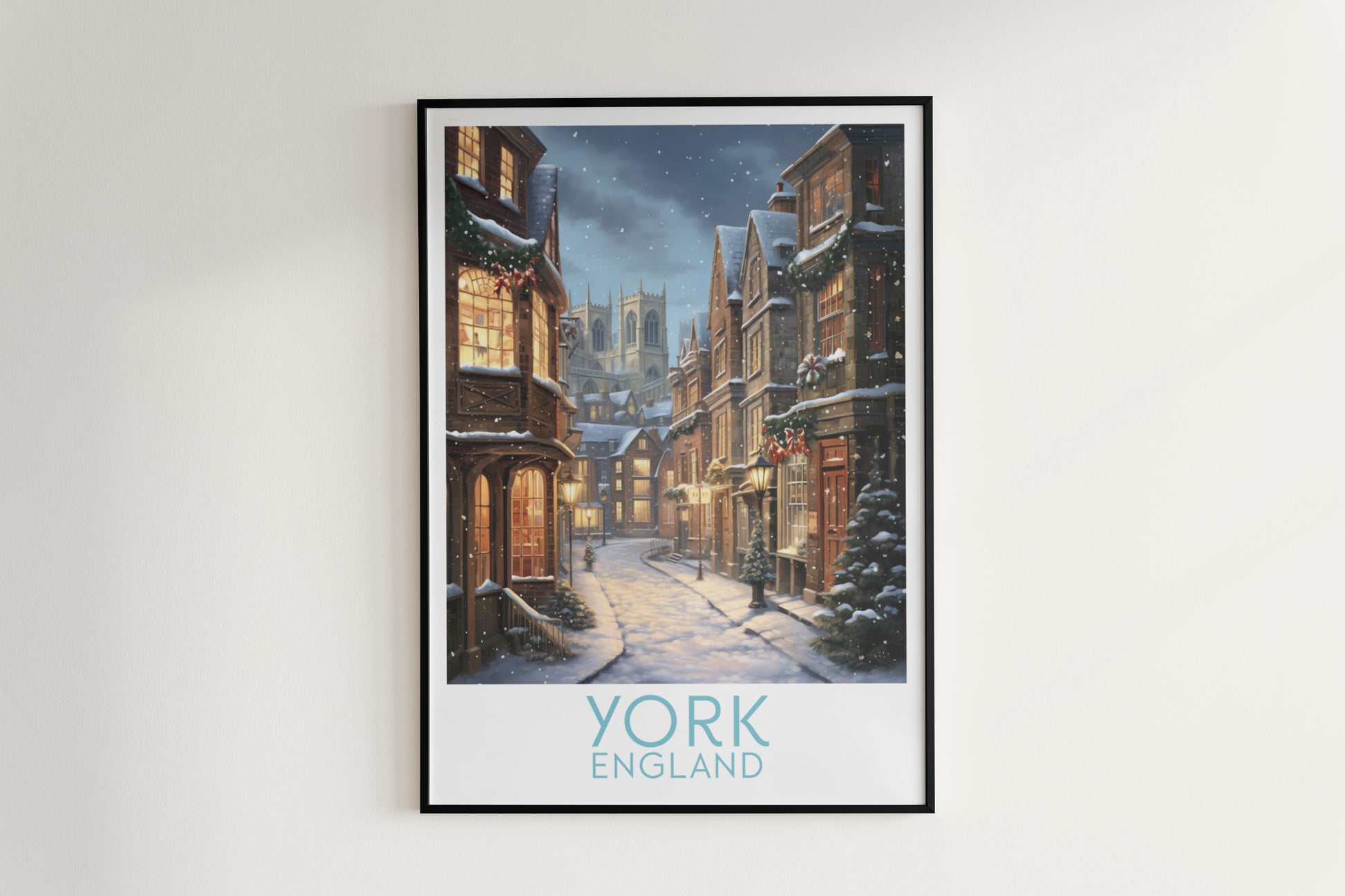 york travel poster hanged on the wall england