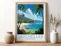 seychelles travel poster for kitchen la digue