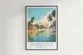 barbados travel poster hanged on the wall barbados