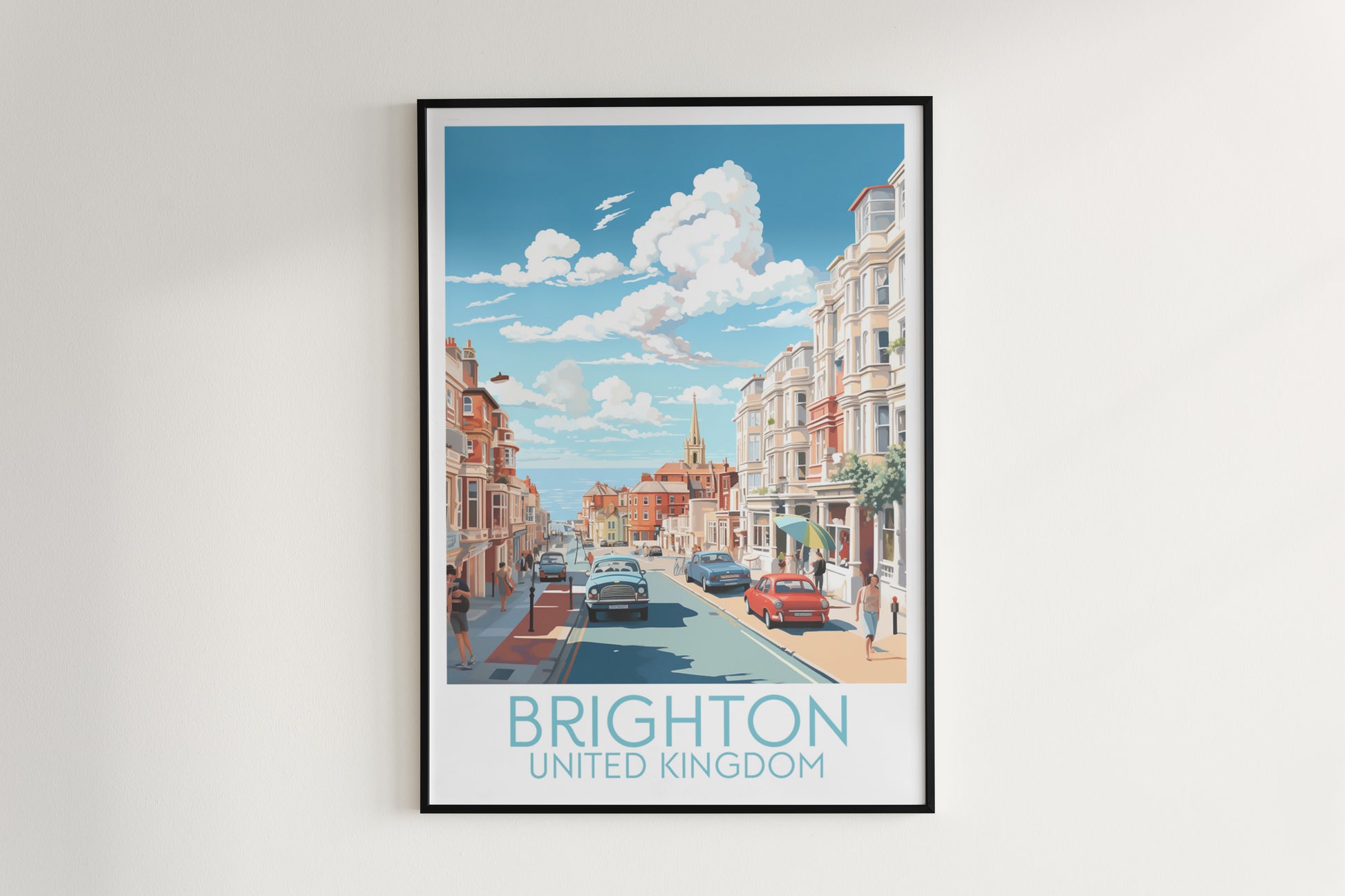 brighton travel poster hanged on the wall united kingdom