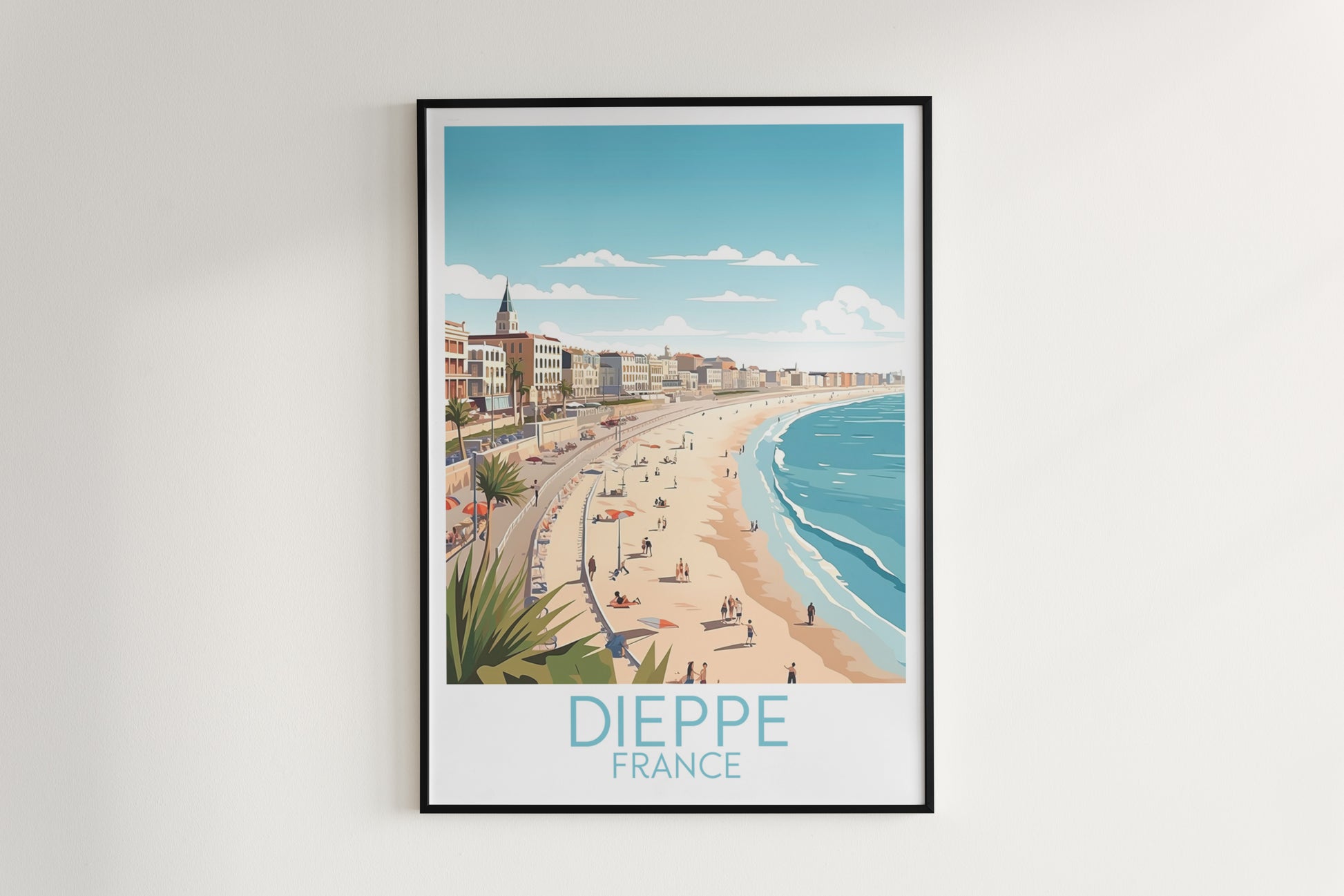 dieppe travel poster hanged on the wall france