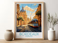 bordeaux travel poster for kitchen france