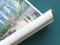 singapore travel poster tube southeast asia