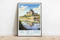 val de loire travel poster on the ground france