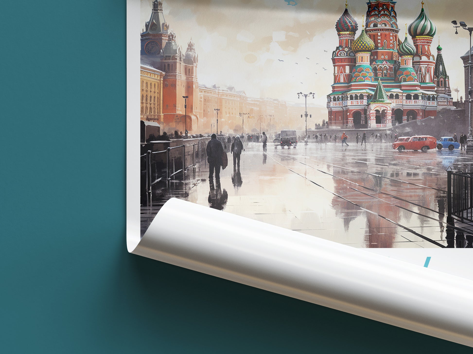 moscow travel poster roll up russia