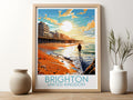 brighton travel poster for kitchen united kingdom