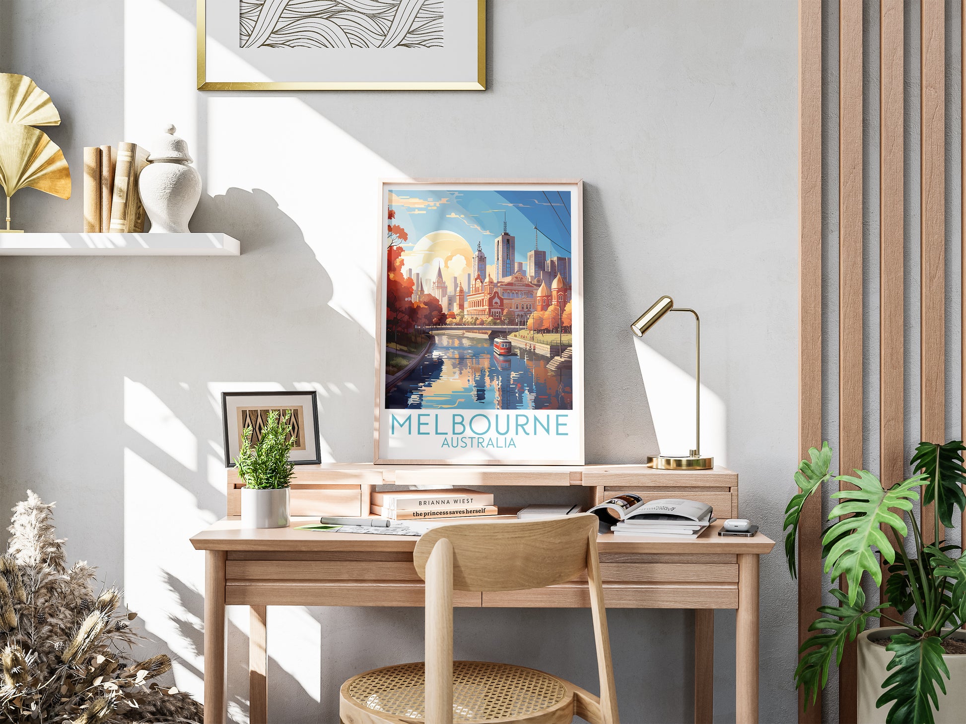 melbourne travel poster for desk australia