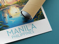 manila travel poster rolled philippines