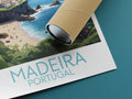 madeira travel poster rolled portugal