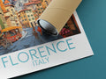 florence travel poster rolled italy