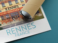 rennes travel poster rolled france