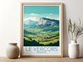 le vercors travel poster for kitchen france