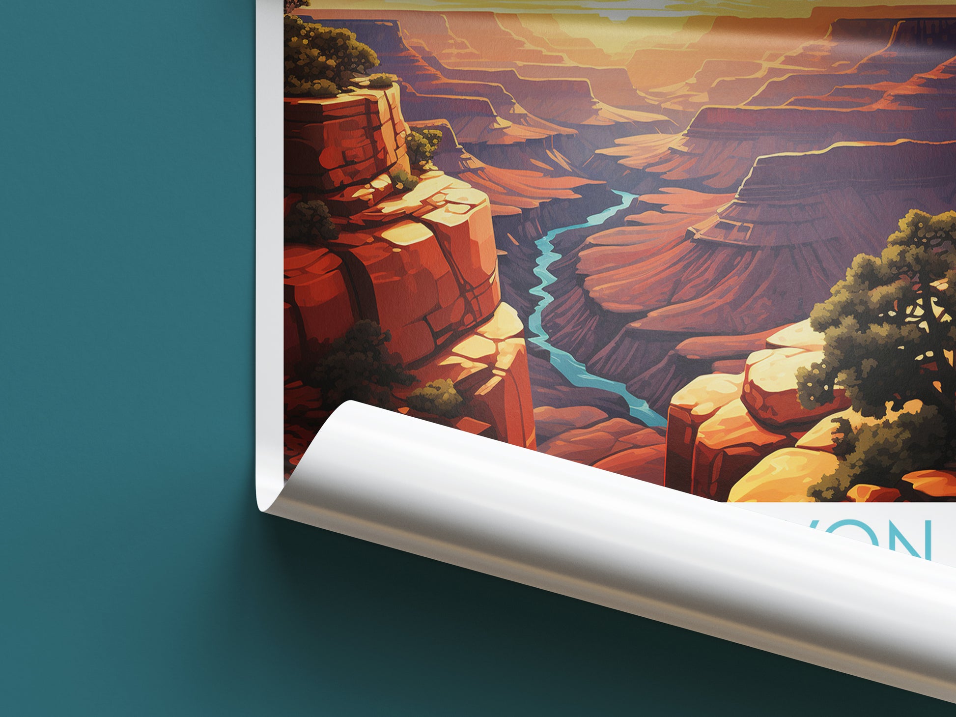 grand canyon travel poster roll up arizona