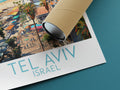 tel aviv travel poster rolled israel