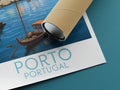 porto travel poster rolled portugal