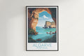 algarve travel poster hanged on the wall portugal