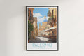 palermo travel poster hanged on the wall italy