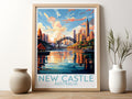 new castle travel poster for kitchen australia