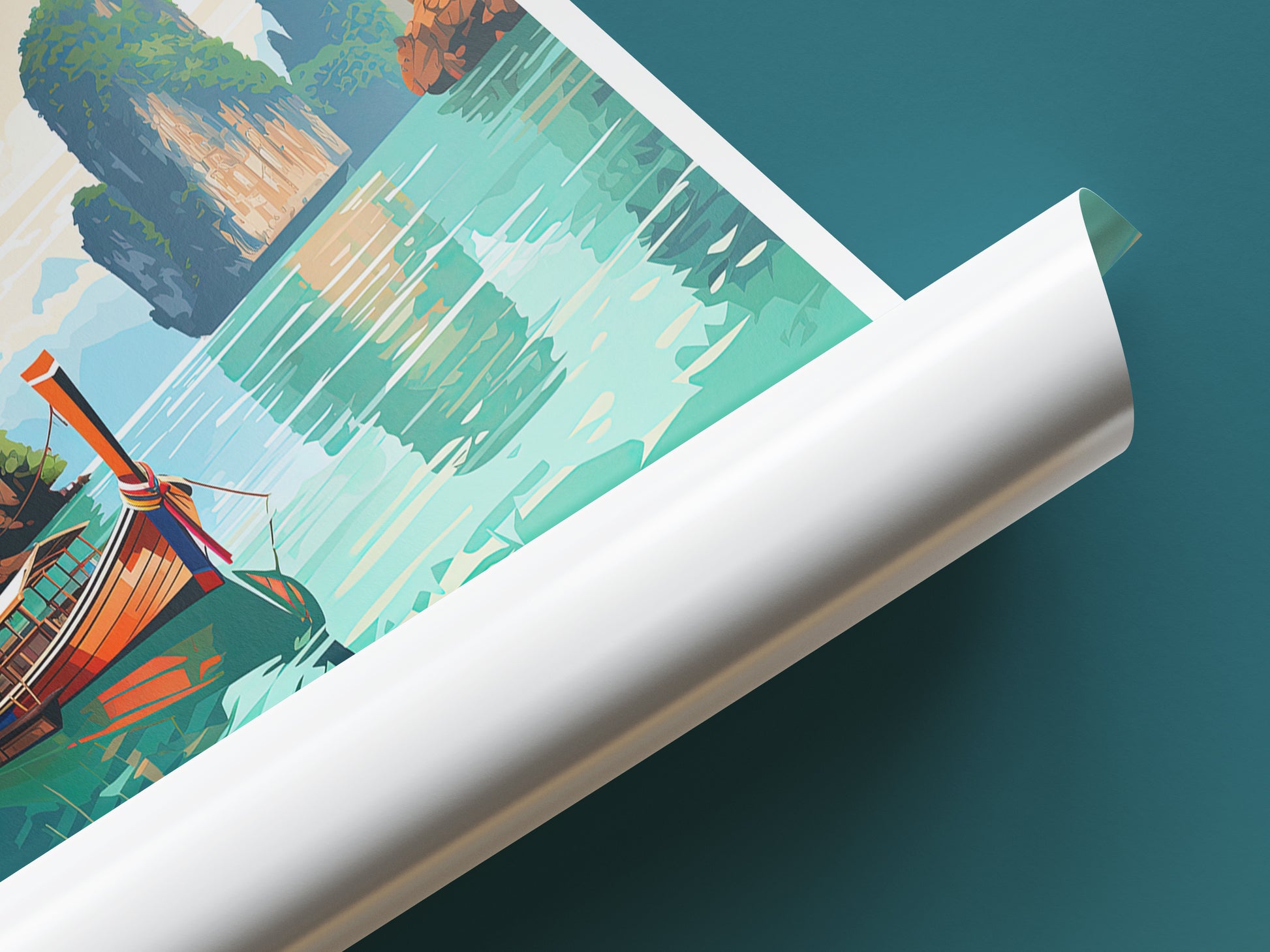 phi phi islands travel poster tube thailand