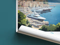 monaco travel poster roll up french riviera