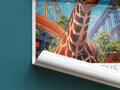 busch gardens travel poster roll up tampa bay