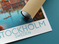 stockholm travel poster rolled sweden