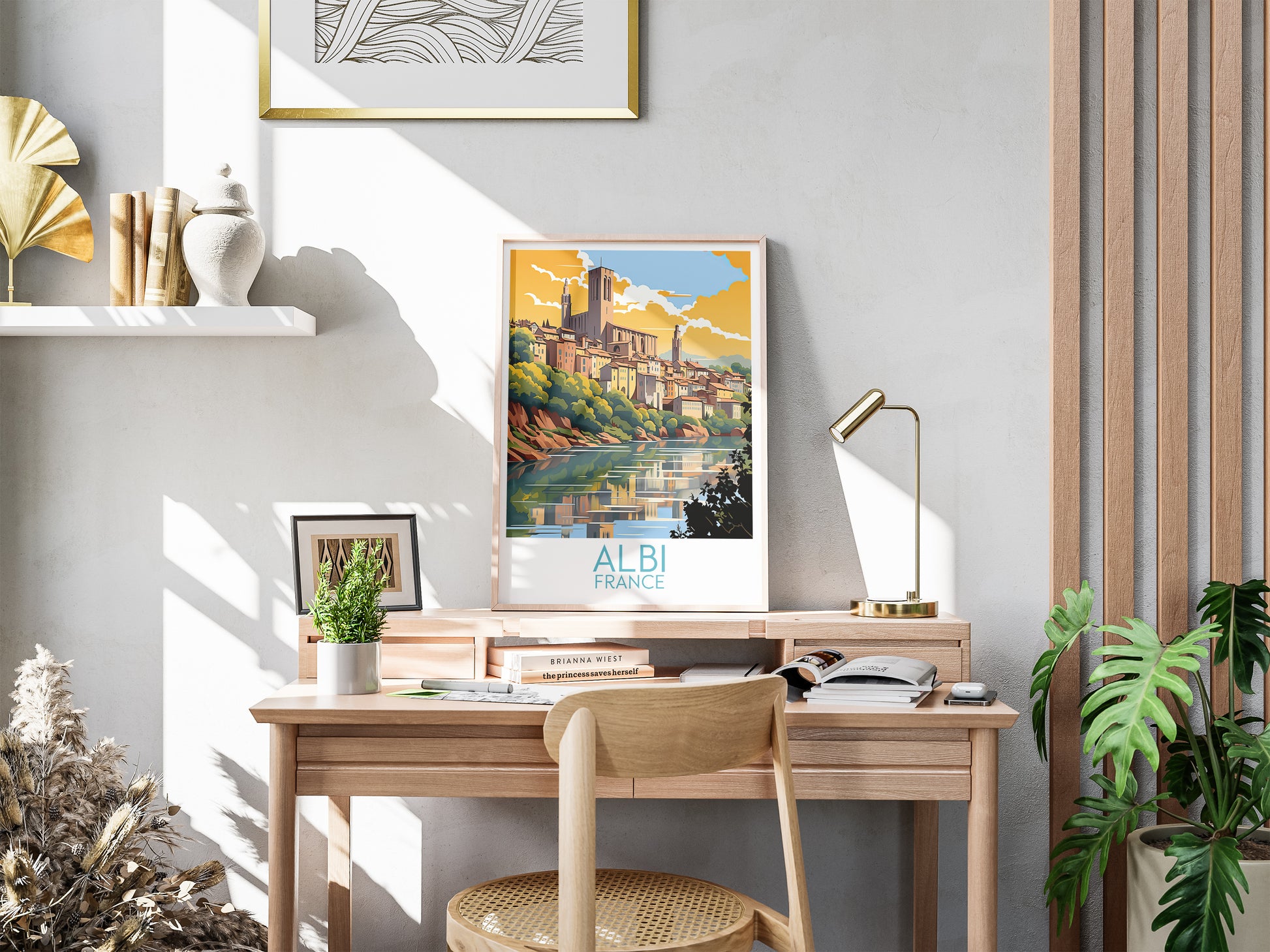 albi travel poster for desk france