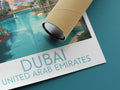 dubai travel poster rolled united arab emirates