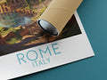 rome travel poster rolled italy