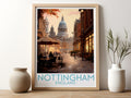 nottingham travel poster for kitchen england