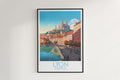 lyon travel poster hanged on the wall france