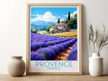 provence travel poster for kitchen france