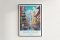 shanghai travel poster hanged on the wall china