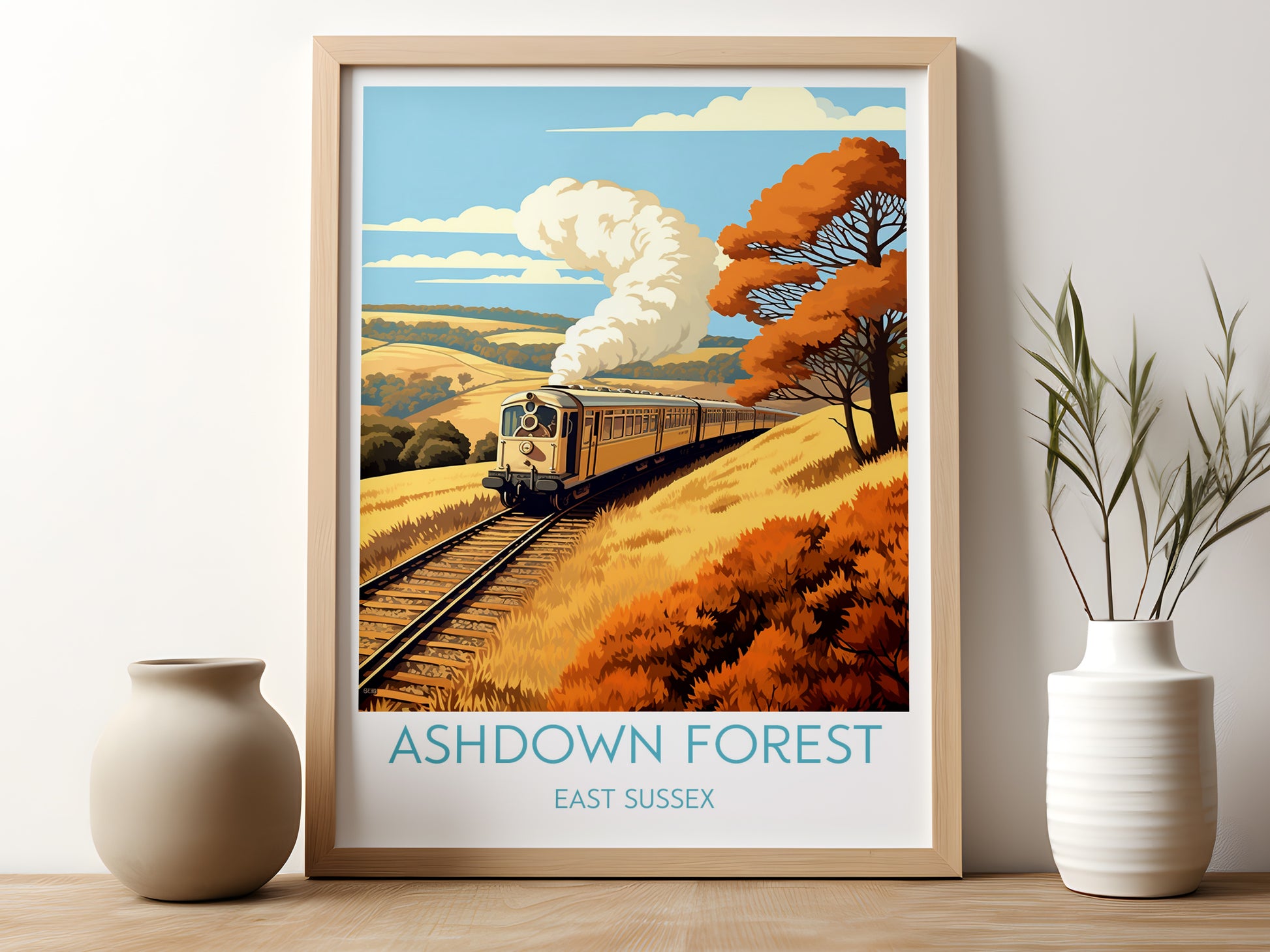 ashdown forest travel poster for kitchen east sussex