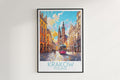 krakow travel poster hanged on the wall poland