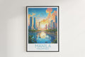 manila travel poster hanged on the wall philippines