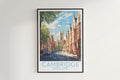 cambridge travel poster hanged on the wall england