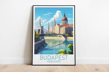 budapest travel poster on the ground hungary