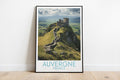 auvergne travel poster on the ground france