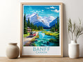 banff travel poster for kitchen canada