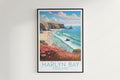 harlyn bay travel poster hanged on the wall england