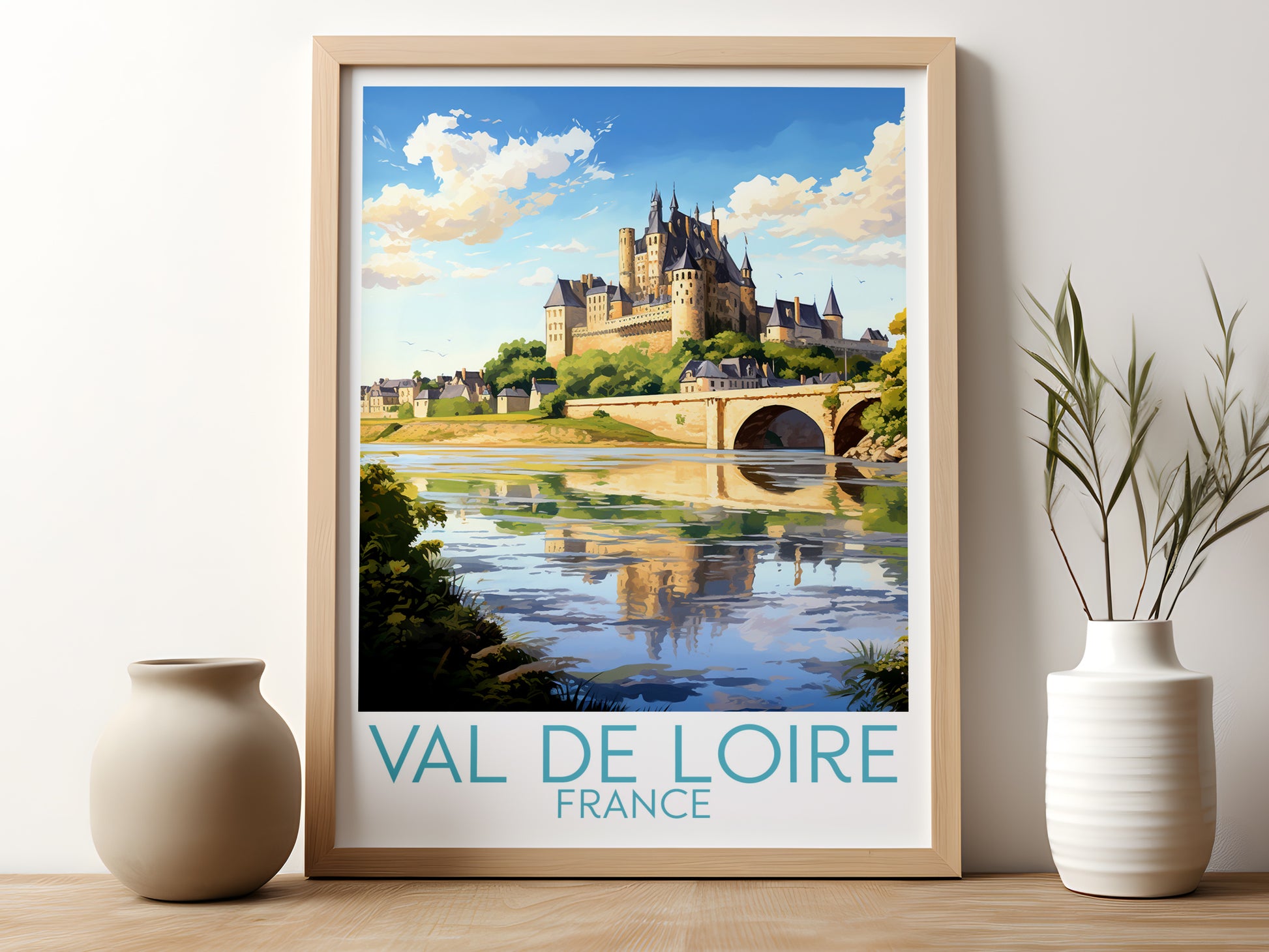 val de loire travel poster for kitchen france